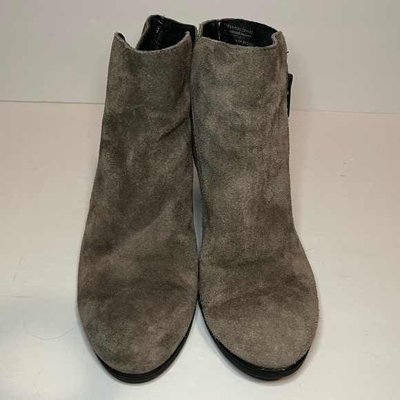 Born Gray Suede Zippered Ankle Boots - Picture 6 of 13